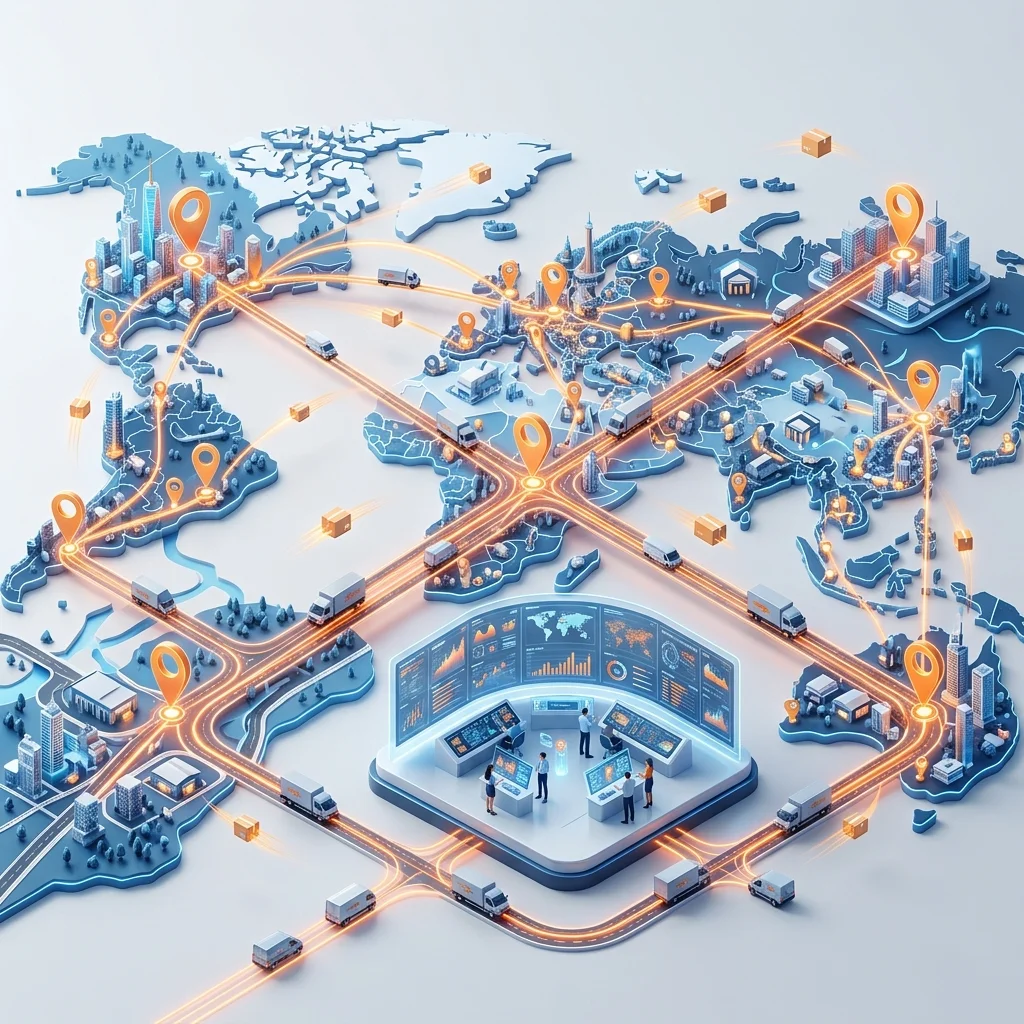 Cheetah delivery network - connected cities with real-time tracking routes